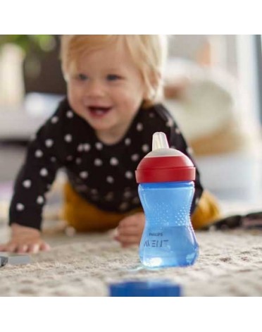 Philips Avent, Sippy cup with bite-proof spout,  Blue/red, Age 9m+