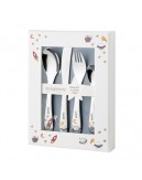 Cutlery set with name, Rocket, Picture frame included