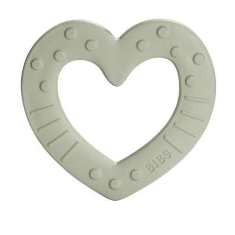 Bibs Baby Bitie,  Teether,Heart,Sage