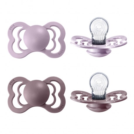 BIBS Supreme - 2 pack,  Size 2 (6+ m), Symmetrical - Silicone,