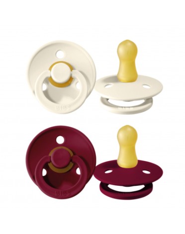 BIBS Colour - 2 pack,  Size 1 (0-6 m), Round - Latex