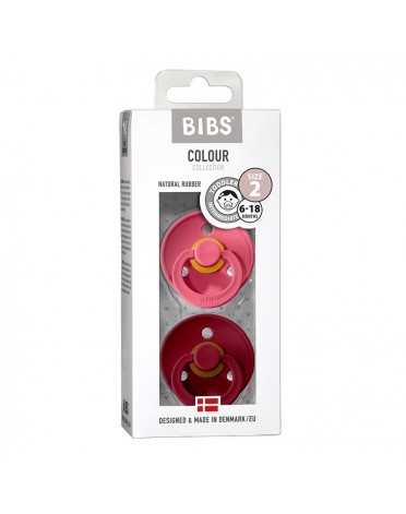 BIBS Colour - 2 pack, Size 2 (6+ m.), Round - Latex