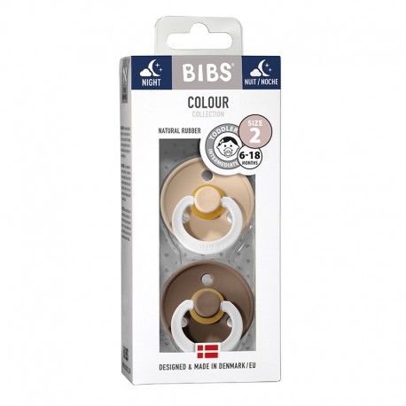 BIBS Colour - 2 pack, Size 2 (6+ m.), Round - Latex