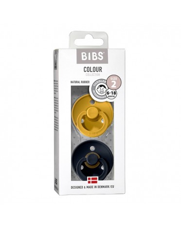 BIBS Colour - 2 pack, Size 2 (6+ m.), Round - Latex