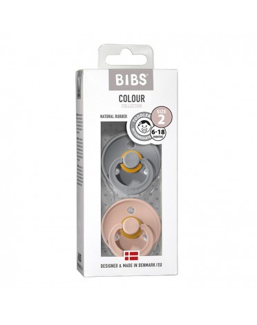 BIBS Colour - 2 pack, Size 2 (6+ m.), Round - Latex