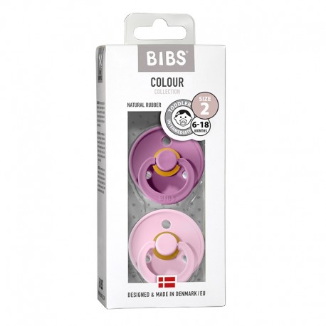 BIBS Colour - 2 pack, Size 2 (6+ m.), Round - Latex