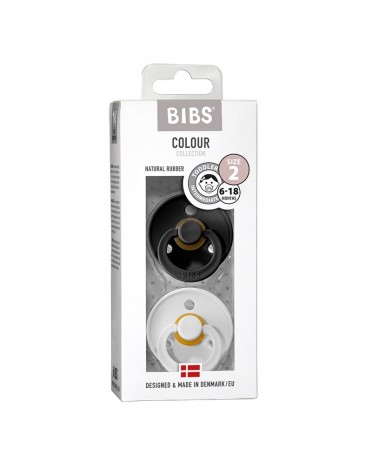 BIBS Colour - 2 pack, Size 2 (6+ m.), Round - Latex