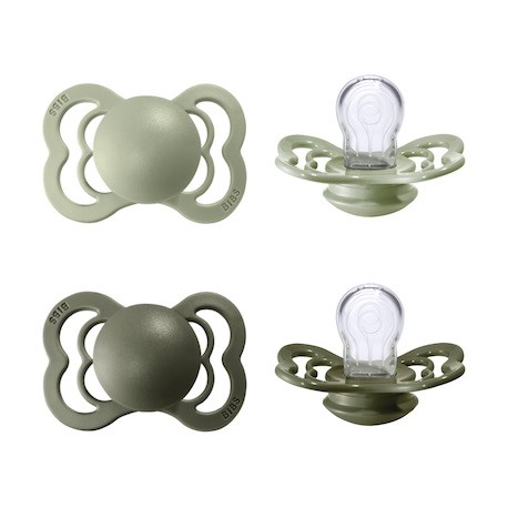 BIBS Supreme - 2 pack,  Size 1 (0-6m), Symmetrical - Silicone,
