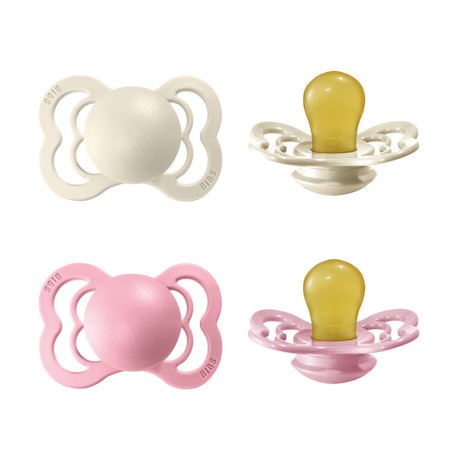 BIBS Supreme - 2 pack,  Size 1 (0-6m), Symmetrical - Latex,