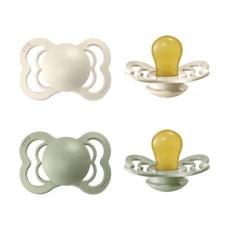 BIBS Supreme - 2 pack,  Size 1 (0-6m), Symmetrical - Latex,