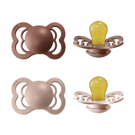BIBS Supreme - 2 pack,  Size 1 (0-6m), Symmetrical - Latex,