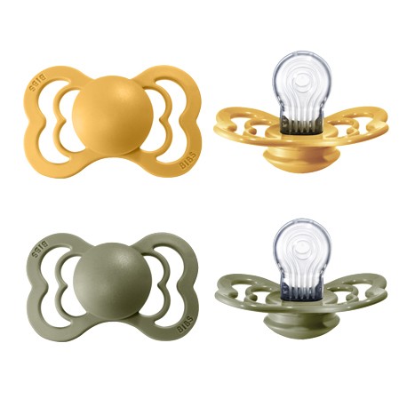 BIBS Supreme - 2 pack,  Size 2 (6+ m), Symmetrical - Silicone,