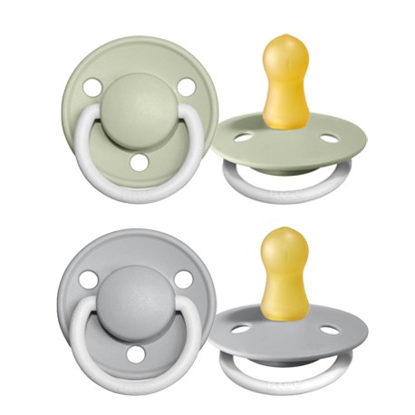 BIBS De Lux - 2 pack,  Size 1 (0-6m.), Round - Latex,