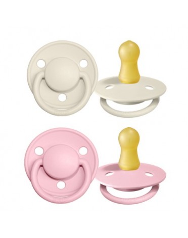 BIBS De Lux - 2 pack,  Size 1 (0-6m.), Round - Latex,