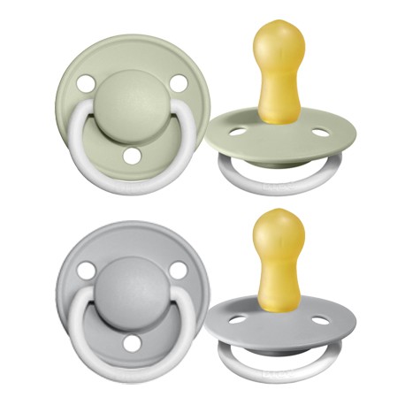 BIBS De Lux - 2 pack,  Size 2 (6+ m.), Round - Latex,