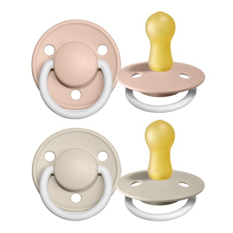 BIBS De Lux - 2 pack,  Size 2 (6+ m.), Round - Latex,
