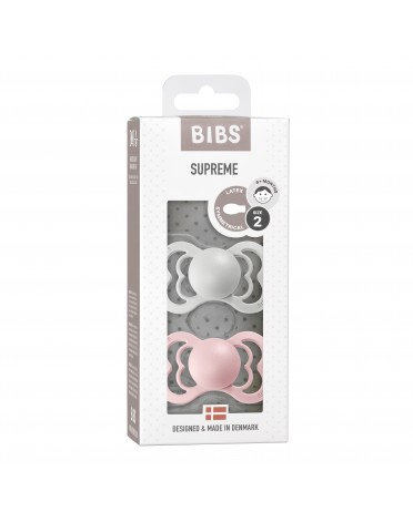 BIBS Supreme - 2 pack,  Size 2 (6+ m), Symmetrical - Latex,
