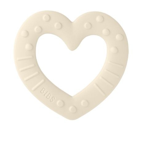 Bibs Baby Bitie, Teether, Heart, Ivory