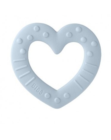 Bibs Baby Bitie, Teether, Heart, Baby Blue