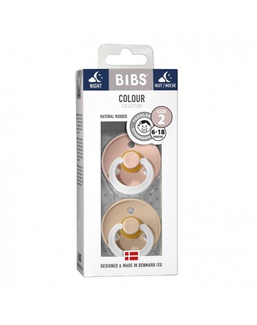 BIBS Colour Night - 2 pack,  Size 2 (6+ m.),  Round - Latex