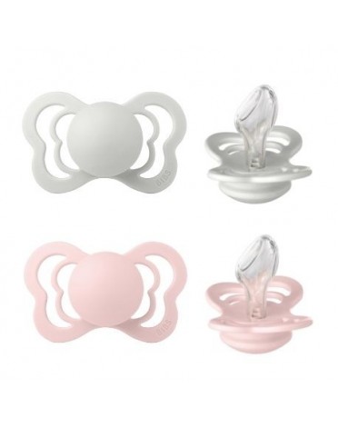 BIBS Couture - 2 pack,  Size 2 (6+ m), Orthodontic - Silicone,