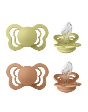 BIBS Couture - 2 pack,  Size 2 (6+ m), Orthodontic - Silicone,