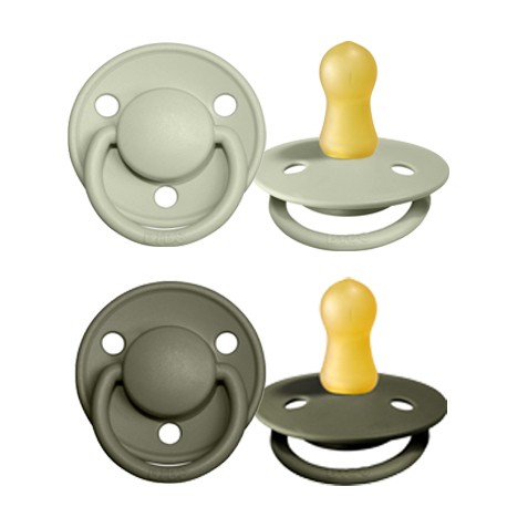 BIBS De Lux Night - 2 pack,  Size 1 (0-6m.), Round - Latex,
