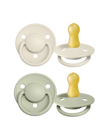 BIBS De Lux Night - 2 pack,  Size 1 (0-6m.), Round - Latex,