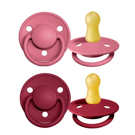 BIBS De Lux Night - 2 pack,  Size 1 (0-6m.), Round - Latex,