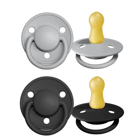 BIBS De Lux Night - 2 pack,  Size 1 (0-6m.), Round - Latex,