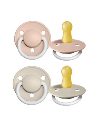 BIBS De Lux Night - 2 pack,  Size 1 (0-6m.), Round - Latex,