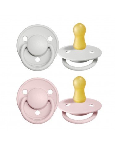 BIBS De Lux Night - 2 pack,  Size 1 (0-6m.), Round - Latex,