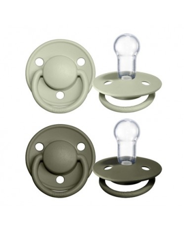 BIBS De Lux Night - 2 pack,  One size (0-36m.), Round - Silicone,