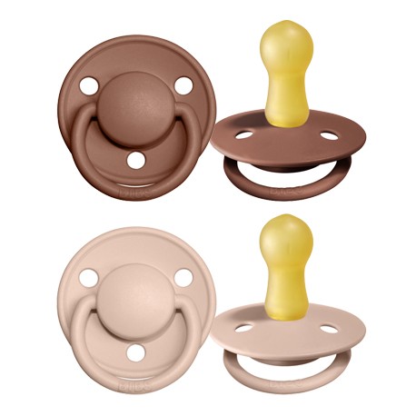 BIBS De Lux Night - 2 pack,  Size 2 (6+ m.), Round - Latex,