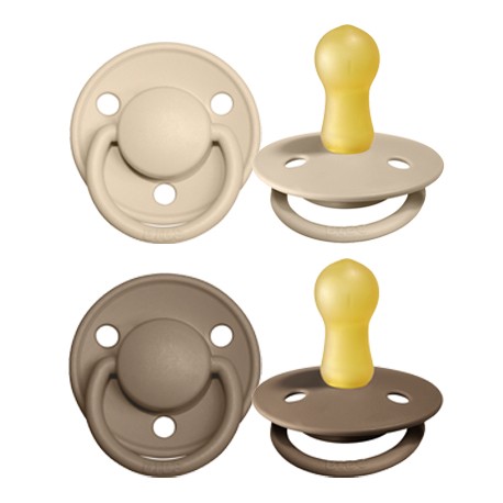 BIBS De Lux Night - 2 pack,  Size 2 (6+ m.), Round - Latex,