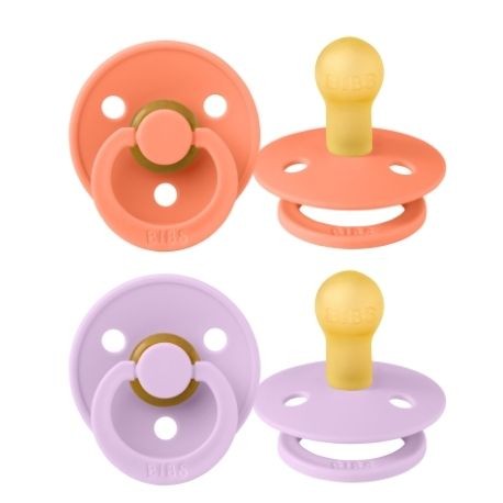 BIBS Colour - 2 pack,  Size 1 (0-6 m), Round - Latex