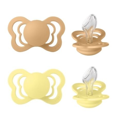 BIBS Couture - 2 pack,  Size 2 (6+ m), Orthodontic - Silicone,