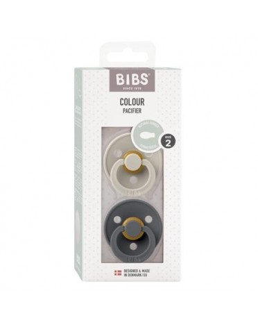 BIBS Colour 2-pack, Size 2 (6+m), Symmetrical - Latex
