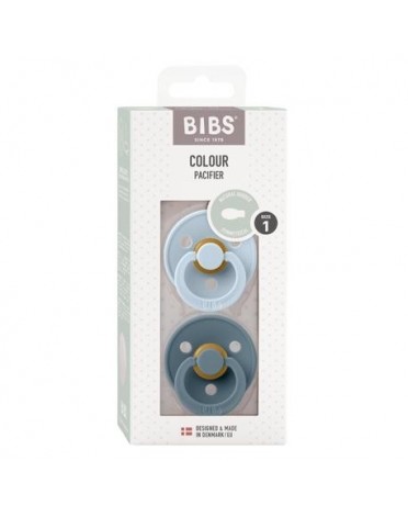 BIBS Colour 2-pack,  Size 1 (0-6 m), Symmetrical - Latex
