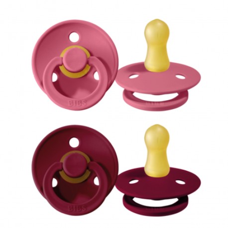 BIBS Colour - 2 pack,  Size 1 (0-6 m.), Round - Latex