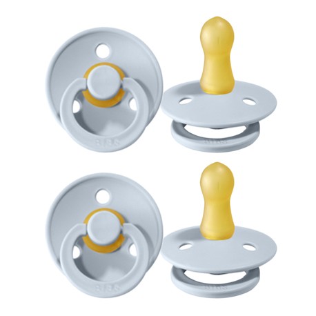BIBS Colour - 2 pack,  Size 1 (0-6 m.), Round - Latex