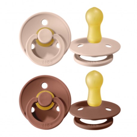BIBS Colour - 2 pack, Size 2 (6+ m.), Round - Latex