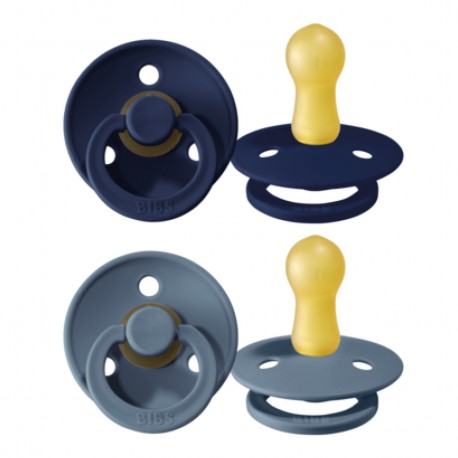 BIBS Colour - 2 pack, Size 2 (6+ m.), Round - Latex