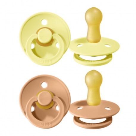 BIBS Colour - 2 pack, Size 2 (6+ m.), Round - Latex