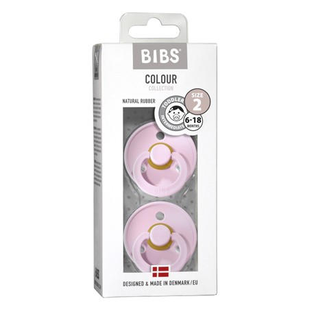 BIBS Colour - 2 pack, Size 2 (6+ m.), Round - Latex