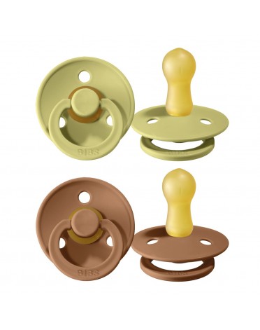 BIBS Colour - 2 pack, Size 2 (6+ m.), Round - Latex