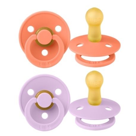 BIBS Colour - 2 pack, Size 2 (6+ m.), Round - Latex