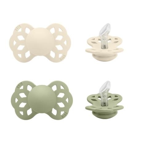 BIBS Infinity 2-pack, Size 1 (0-6 m), Anatomisk - Silikone