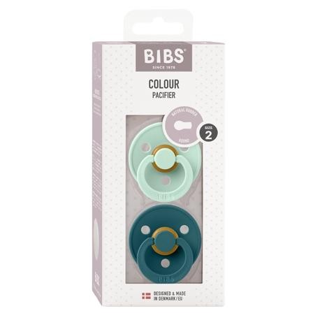 BIBS Colour - 2 pack, Size 2 (6+ m.), Round - Latex