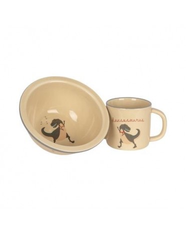 Konges Sløjd, Drinking cup and bowl, Dansosaurus